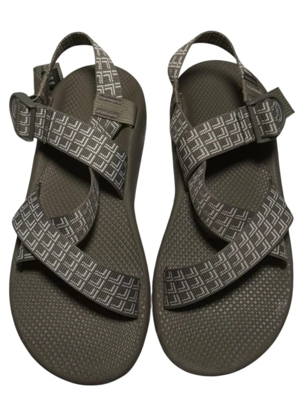 Chaco Men's Mega Z/Cloud Sport Sandals - Grey Geometric - Size 12